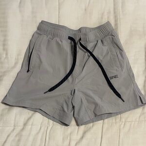 American Eagle Outfitters Light Gray Athletic Shorts with Black Drawcord